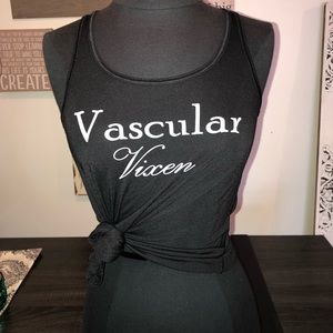 Black workout tank top